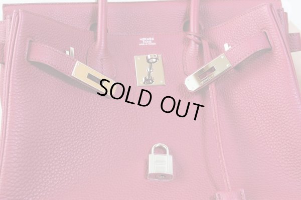 エルメス　バーキン30 ルビー／シルバー金具　鍵