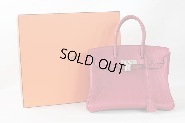 エルメス　バーキン30 ルビー／シルバー金具　箱