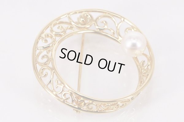 画像4: ミキモト   K18 パールイリブローチ 8.00mm 9.70g