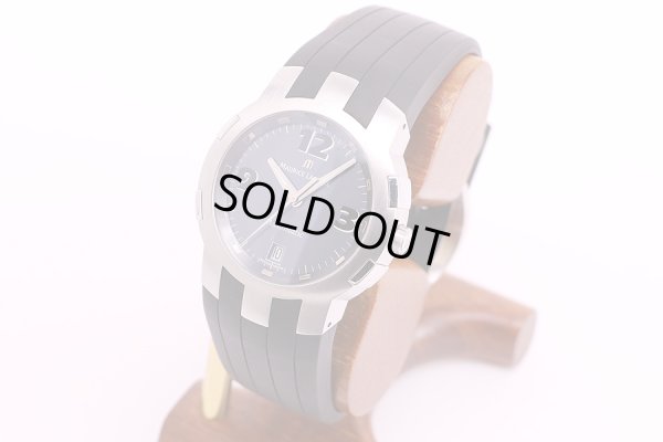 モーリスラクロア　マイルストーン MS6017  グレー文字盤　ラバーベルト　サイド