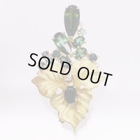 K18 トルマリンダイアイリブローチ 2.35ct 1.23ct 3.06ct 0.15ct 13.10g
