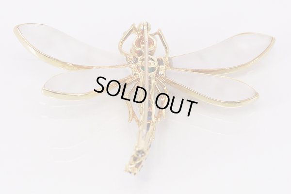 画像6: K18 ルビーエメラルドサファイアダイアイリブローチ 0.09ct 0.67ct 1.86ct 0.25ct 14.70g