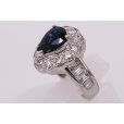 PT900 サファイアダイアイリリング 2.37ct 1.42ct 13.90g　サイド