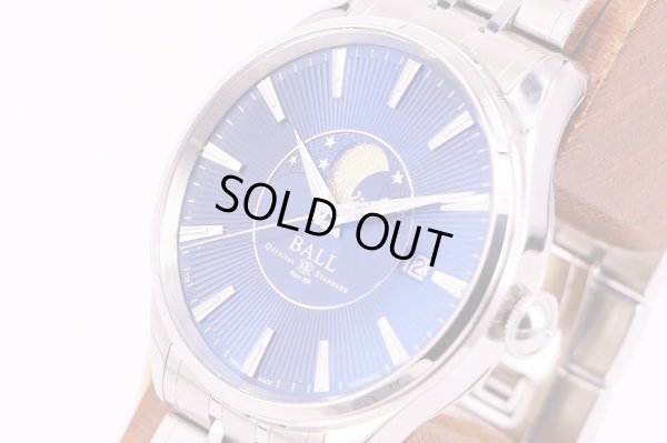 ボール　トレインマスター ムーンフェイス NM3082D-SJ-BE 青文字盤　サイド