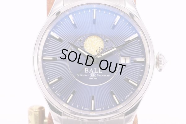 ボール　トレインマスター ムーンフェイス NM3082D-SJ-BE 青文字盤　表面(2)