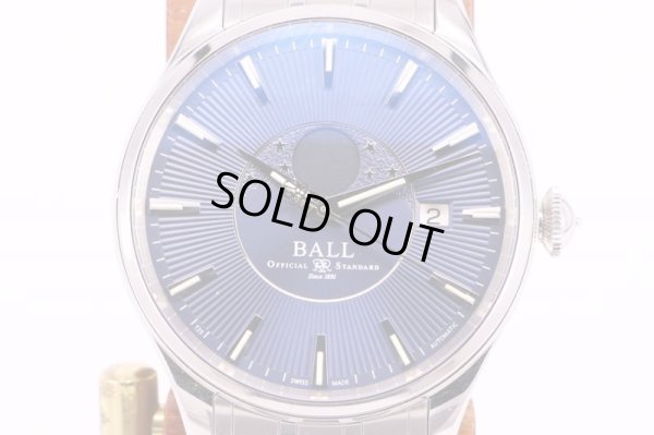 ボール　トレインマスター ムーンフェイス NM3082D-SJ-BE 青文字盤　表面(3)