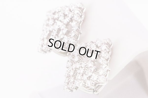 タサキ　PT900 ダイアイリピアス 1.01ct*2 14.20g　サイド