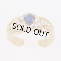 ミラショーン　750YG サファイアダイアイリリング 0.60ct 0.62ct 8.60g