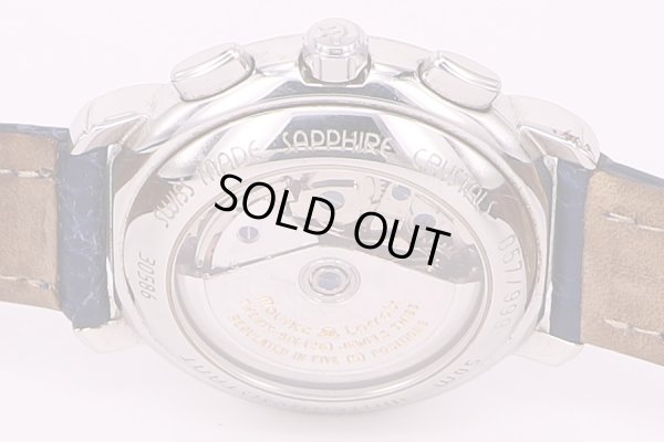 モーリス・ラクロア　クロノグラフ　パワーリザーブ 30586 青文字盤 限定　裏面拡大