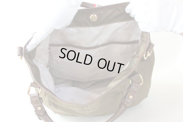 オロビアンコ 2WAYトートバック TILDE カーキ/ブラウン 中身