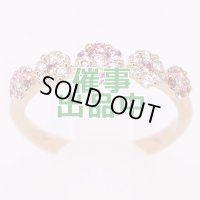 ポンテヴェキオ　K18PG ピンクサファイアダイアイリリング 0.28ct 0.20ct 3.10g