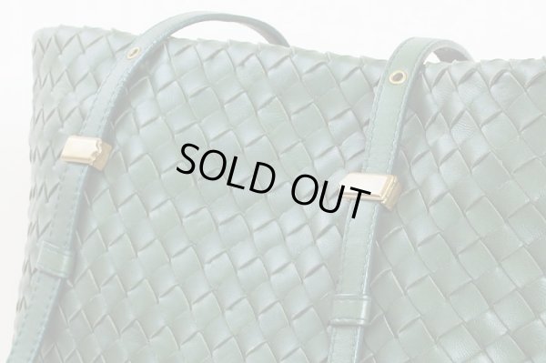 ボッテガヴェネタ イントレチャート トートバック 162937 V00A2 3203 グリーン サイド上部