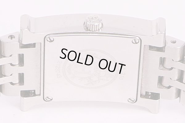 エルメス　オールアッシュ　HH1.210　白文字盤　裏面拡大