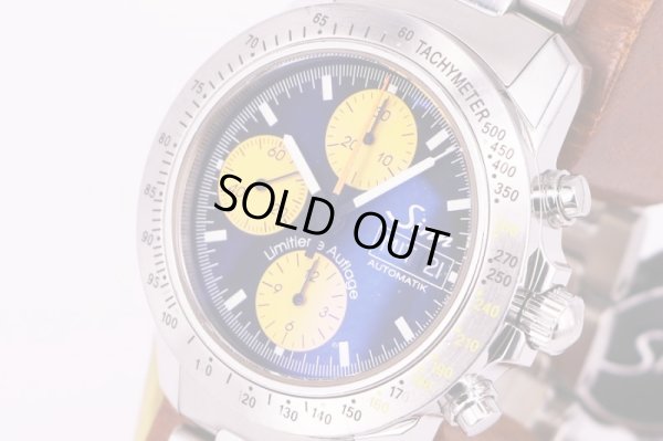 ジン　303 Tiger クロノグラフ　黄黒文字盤　星野仙一監督限定　サイド拡大