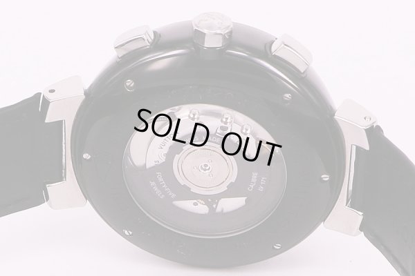 ルイヴィトン　タンブール Q102G　レガッタクロノグラフ　黒銀文字盤　裏面拡大