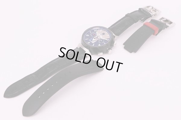 ルイヴィトン　タンブール Q102G　レガッタクロノグラフ　黒銀文字盤　替えベルト