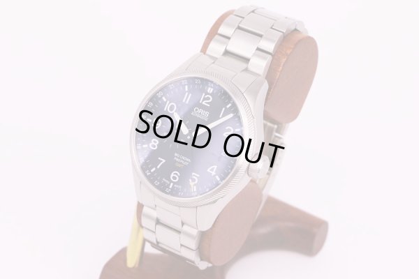 オリス　プロパイロットGMT 7710 　黒文字盤　サイド