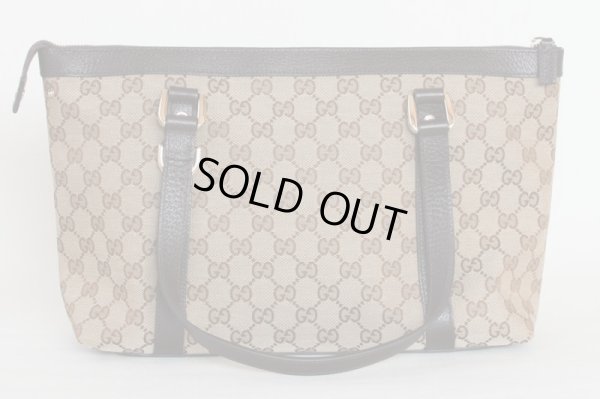 グッチ ショルダートートバック 141470 213317 ベージュ/ブラウン 裏面