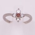 PT900 ピンクダイアイリリング 0.076ct 0.42ct 3.40g