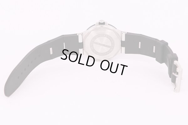 ブルガリ　ディアゴノ　DG40SV　黒文字盤　ラバーベルト