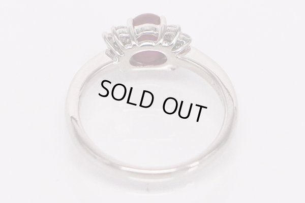 PT900 スタールビーダイアイリリング 1.55ct 0.22ct 4.50g　内側