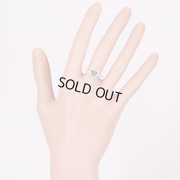 PT950 アレキサンドライトダイアイリリング 0.39ｃｔ 0.39ct 4.50g　装着イメージ