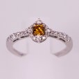 K18WG ダイアイリリング 0.188ct 0.28ct 2.40g