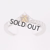 K18WG ダイアイリリング 0.188ct 0.28ct 2.40g