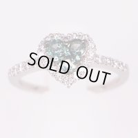 PT950 アレキサンドライトダイアイリリング 0.39ct 0.39ct 4.50g