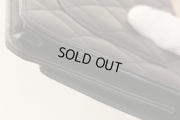 シャネル　チェーンウォレット ブラック／SIV金具　スレ