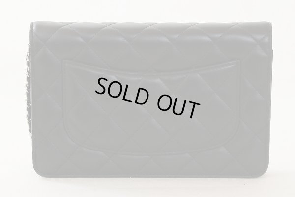 シャネル　チェーンウォレット ブラック／SIV金具　裏面