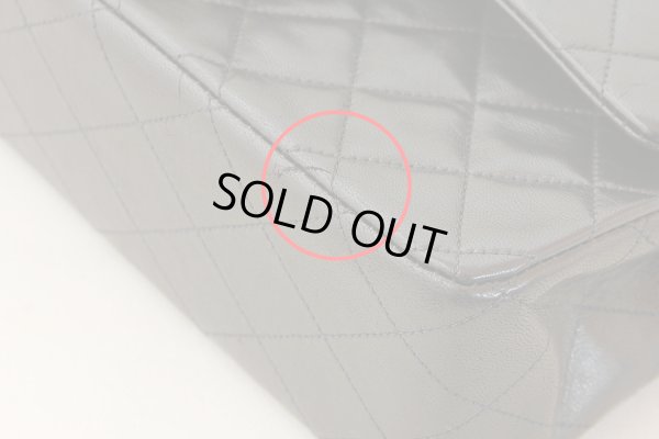 シャネル Wフラップ チェーンショルダーバック ブラック/ボルドー ゴールド金具 引っ掻き傷