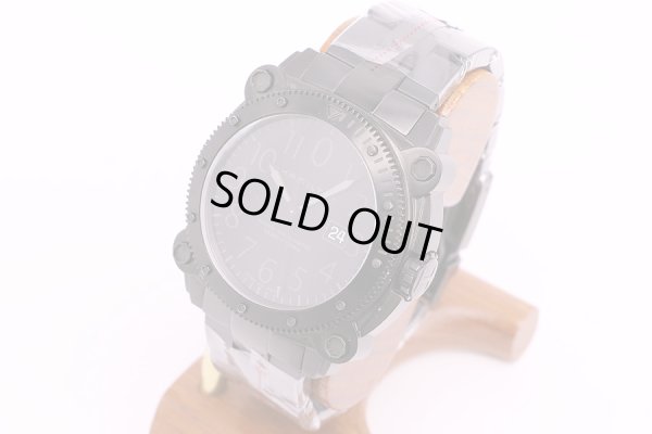 ハミルトン　カーキビロウゼロ　H78585333　黒文字盤　替SS黒ブレス着用　表面　サイド