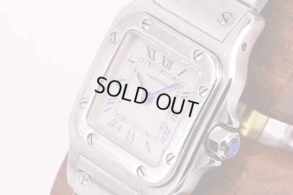 カルティエ　サントスガルベSM　白文字盤　サイド拡大