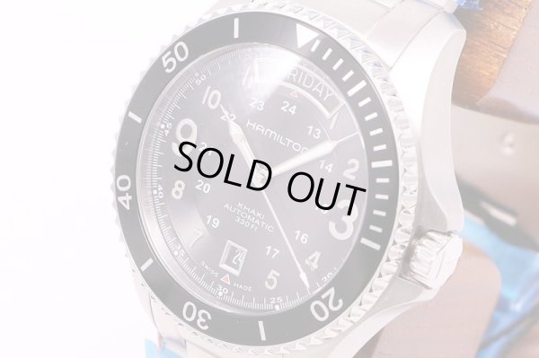 ハミルトン　カーキスクーバ　H64515133　黒文字盤　サイド拡大