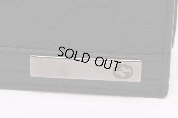 グッチ シグネチャー ロングウォレット 414988・203887 ブラック メタルバー金具