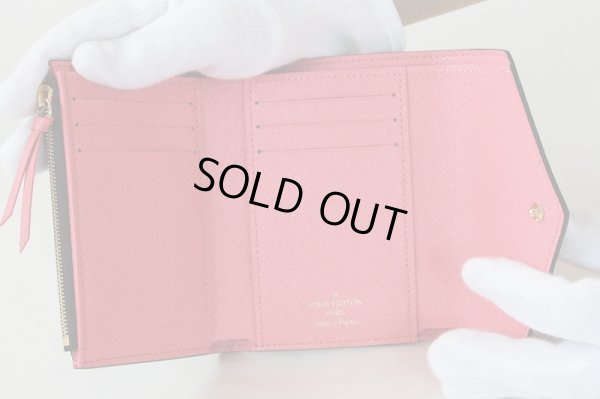 ルイ・ヴィトン ポルトフォイユ・ヴィクトリーヌ M61707 ローズ 中身(1)