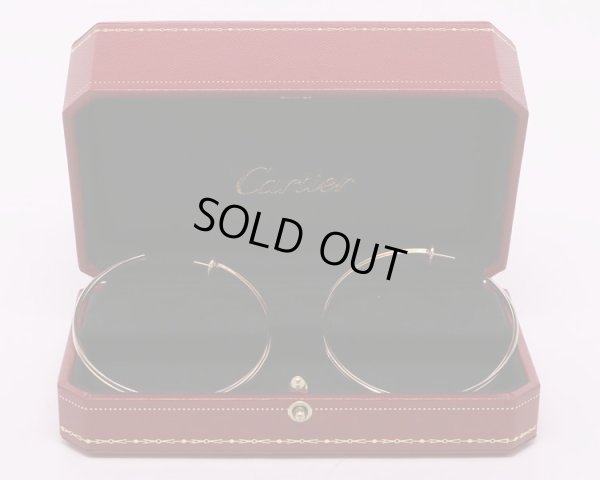 カルティエ　スリーゴールド トリニティフープピアス 17.00g　箱
