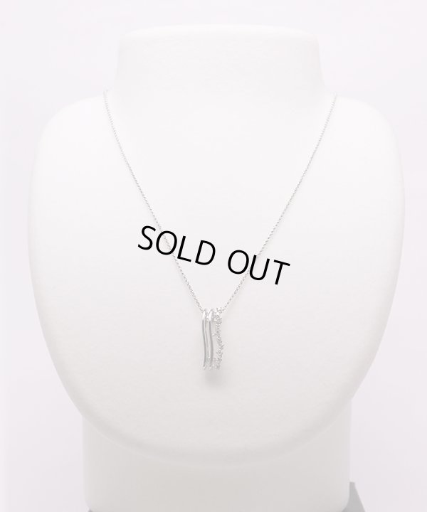 タサキ　K18WG ダイアイリペンダントネックレス 0.16ct 5.90g　サイズイメージ