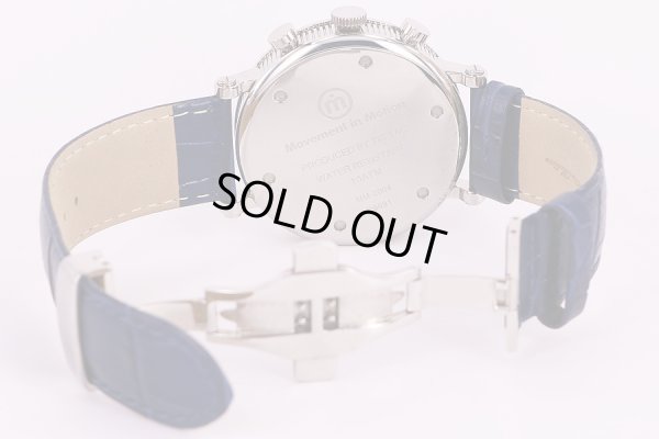 チックタック　ムーブメントインモーション　クロノグラフ　MM2004 紺文字盤　裏面