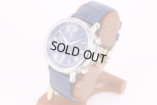 チックタック　ムーブメントインモーション　クロノグラフ　MM2004 紺文字盤　サイド