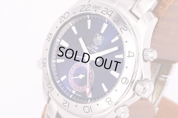 タグ・ホイヤー　リンク　GMT WJF2115 黒文字盤　サイド拡大