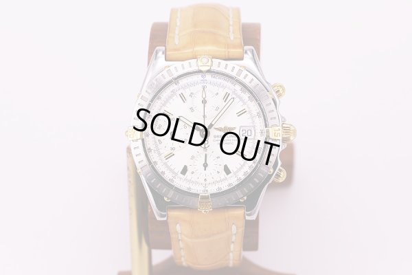 ブライトリング　クロノマット　ビコロ　B13352　白文字盤　替え革ベルト　表面