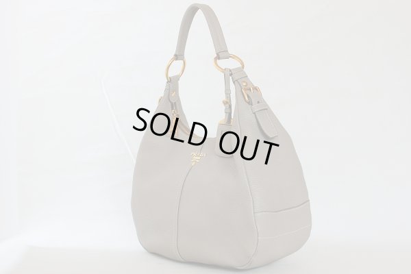 プラダ ショルダーバック BR4373 POMICE グレー系 サイド