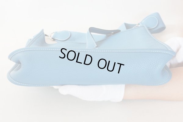 エルメス エヴリン1 GM ブルージーン/SIV金具 底