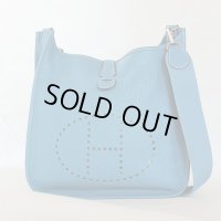 エルメス　エヴリン1 GM ブルージーン／SIV金具