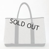 エルメス　ガーデンパーティPM グレー／ブラック／SIV金具