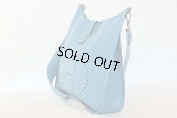 エルメス エヴリン1 GM ブルージーン/SIV金具 サイド