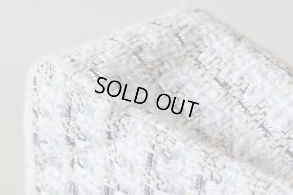 シャネル マトラッセ Wチェーンショルダーバック 白×水色/SIV金具 シミや小傷(1)