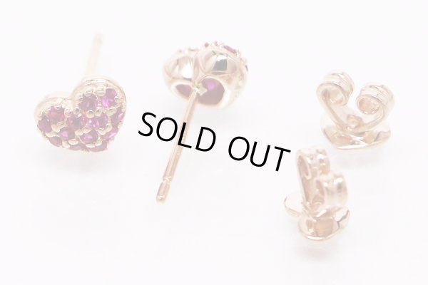 ポンテヴェキオ　K18PG ルビーダイアイリピアス 0.15ct*2 2.00g　外した状態(1)